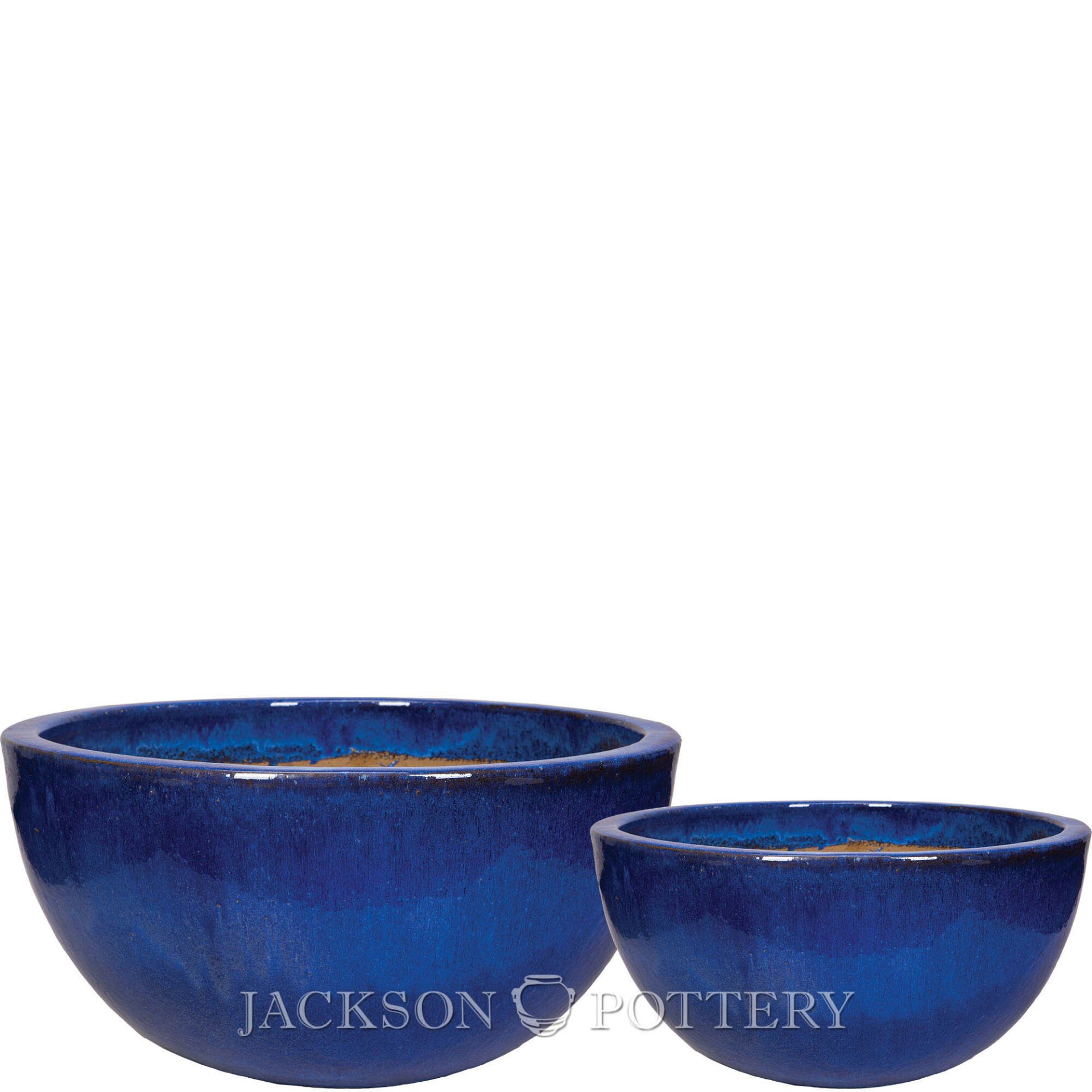 Jackson Pottery DG214S2 Glazed Low Bowl, Set of 2