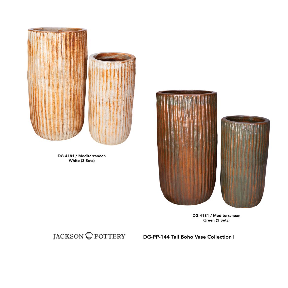 Jackson Pottery DGPP144 Tall Boho Vase Collection I