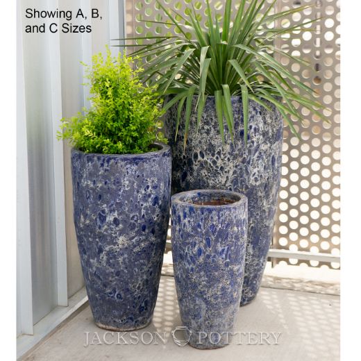 Picture of "Calypso Vase Set of 2 A,B - Blue Lava"