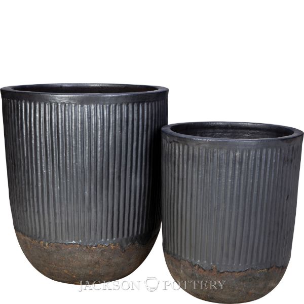 Picture of Restoration Planter Set of 2 A,B - Charcoal/Volcanic Black
