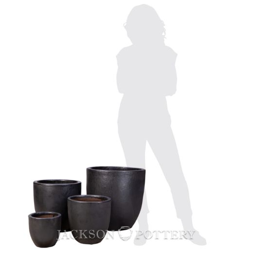 Picture of "Egg Planter Set of 4 A,B,C,D - Charcoal"
