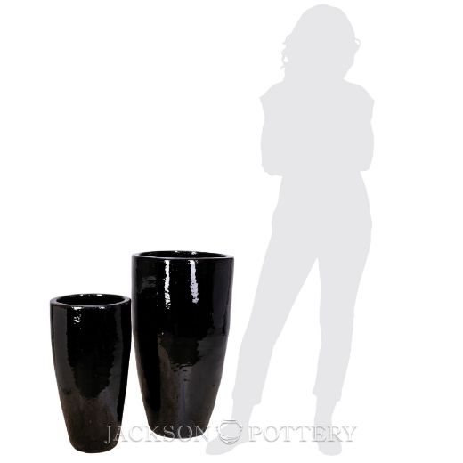 Picture of "Calypso Vase Set of 2 A,B - Black"