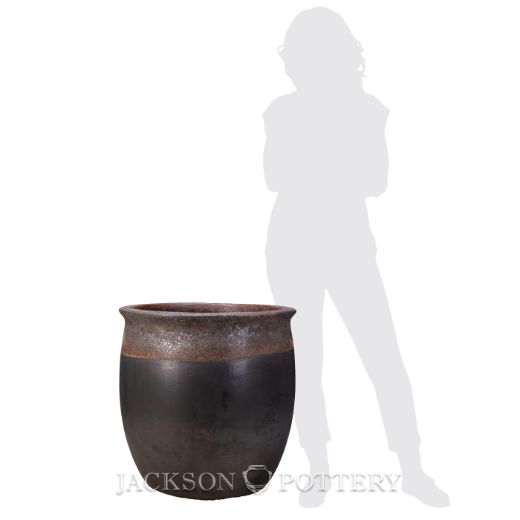 Picture of 23 in. Tarsus Jar Planter -  Volcanic Black/Charcoal