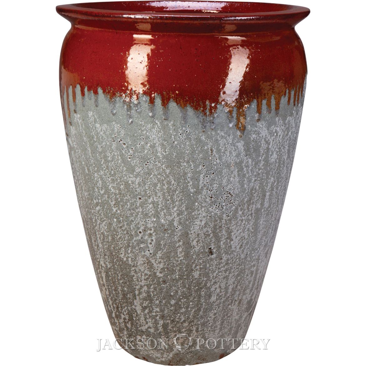 Picture of 20 in. Bautista Water Jar - Red over Greystone
