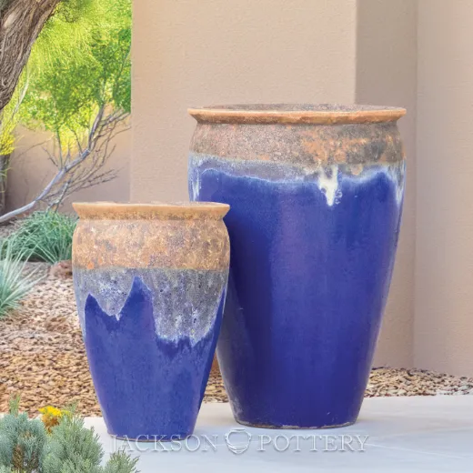 Picture of 14 in. Bautista Water Jar - Ancient Earth over Blue