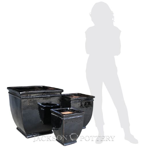 Picture of Hudson Square Planter Set of 3 A,B,C - Black