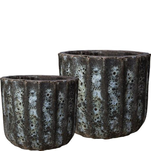 Picture of Grenada Planter, Short Set of 2 A,B - Black Lava