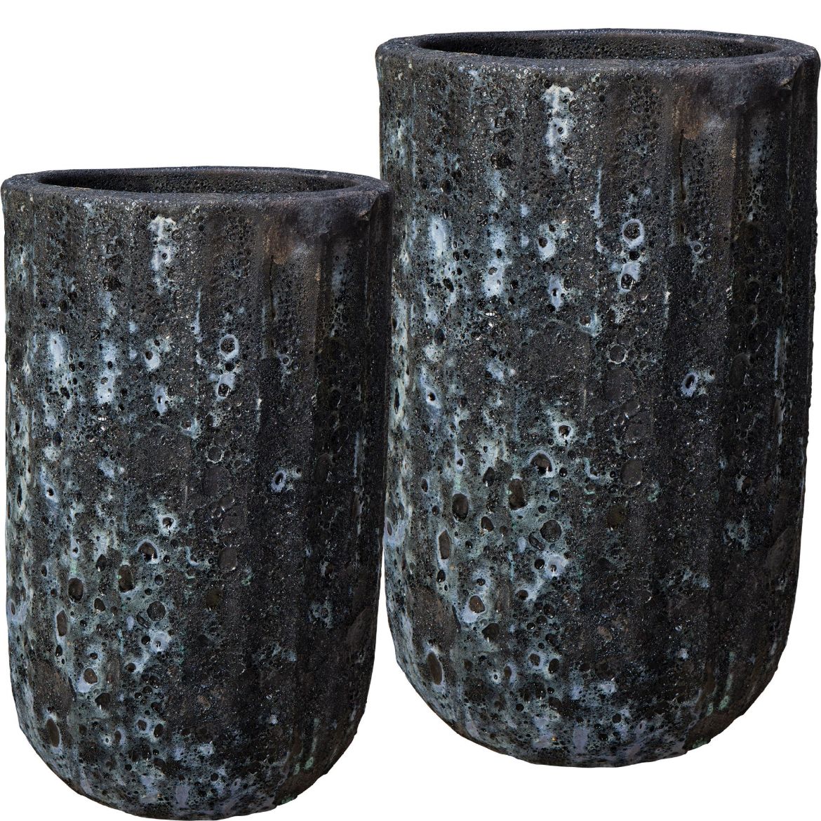 Picture of Grenada Planter, Tall Set of 2 A,B - Black Lava