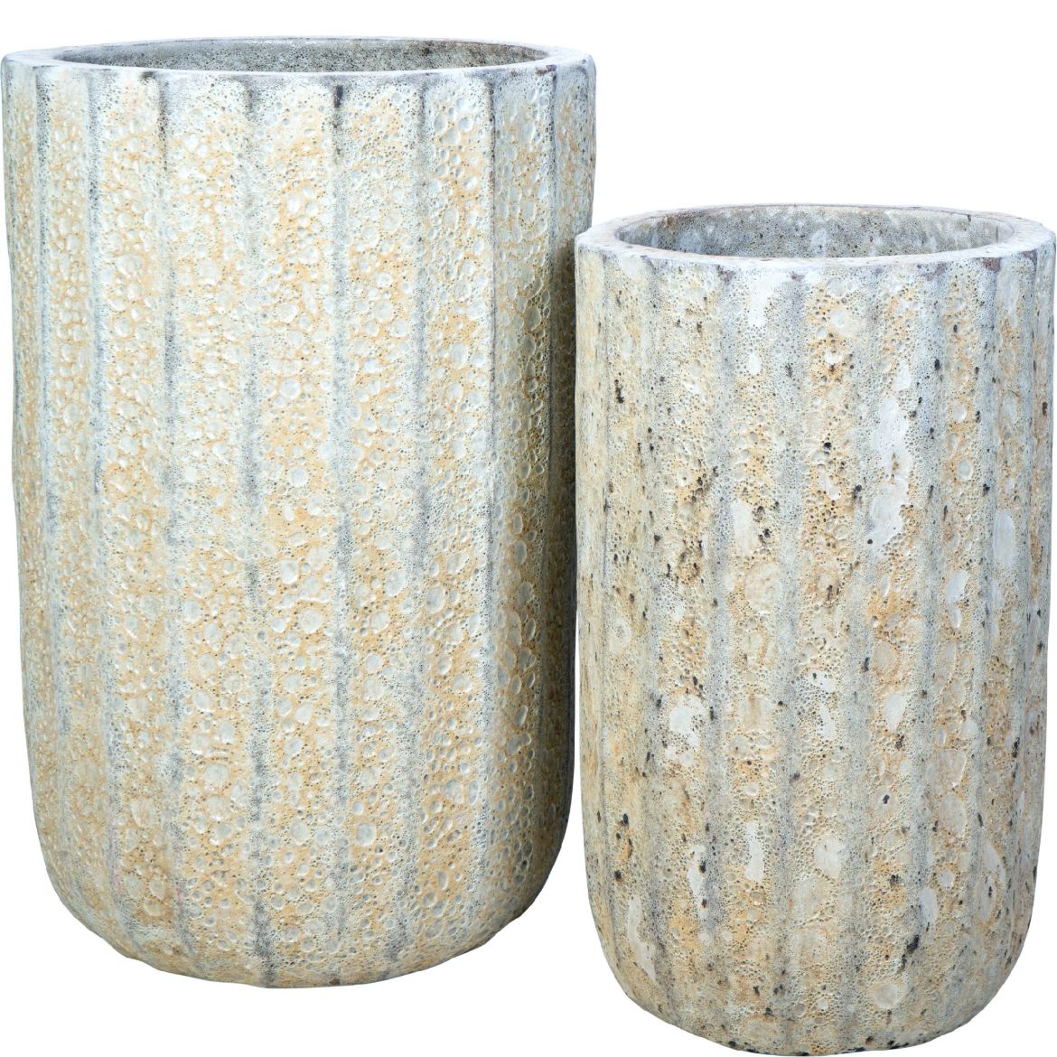 Picture of Grenada Planter, Tall Set of 2 A,B - White Lava