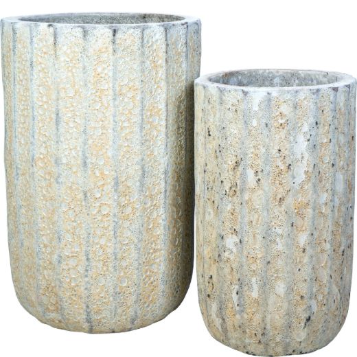 Picture of Grenada Planter, Tall Set of 2 A,B - White Lava