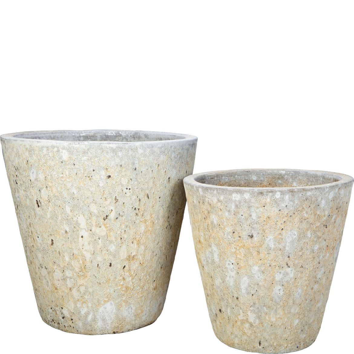 Picture of Vaso Pltr Set of 2 - 18, 23 in - White Lava