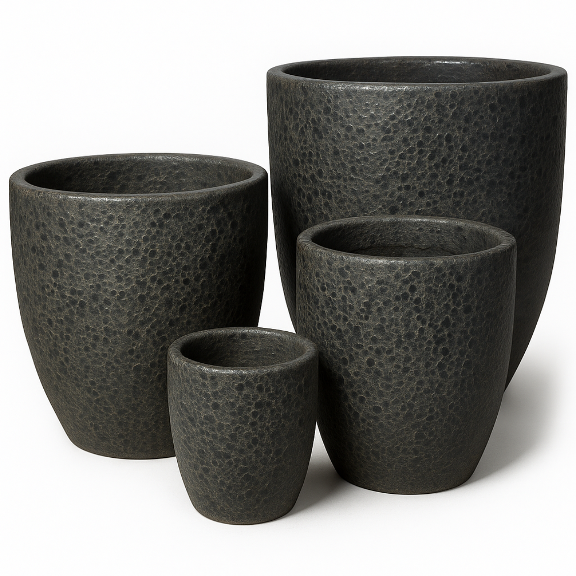 Picture of "Egg Planter Set of 4 A,B,C,D - Black Lava"