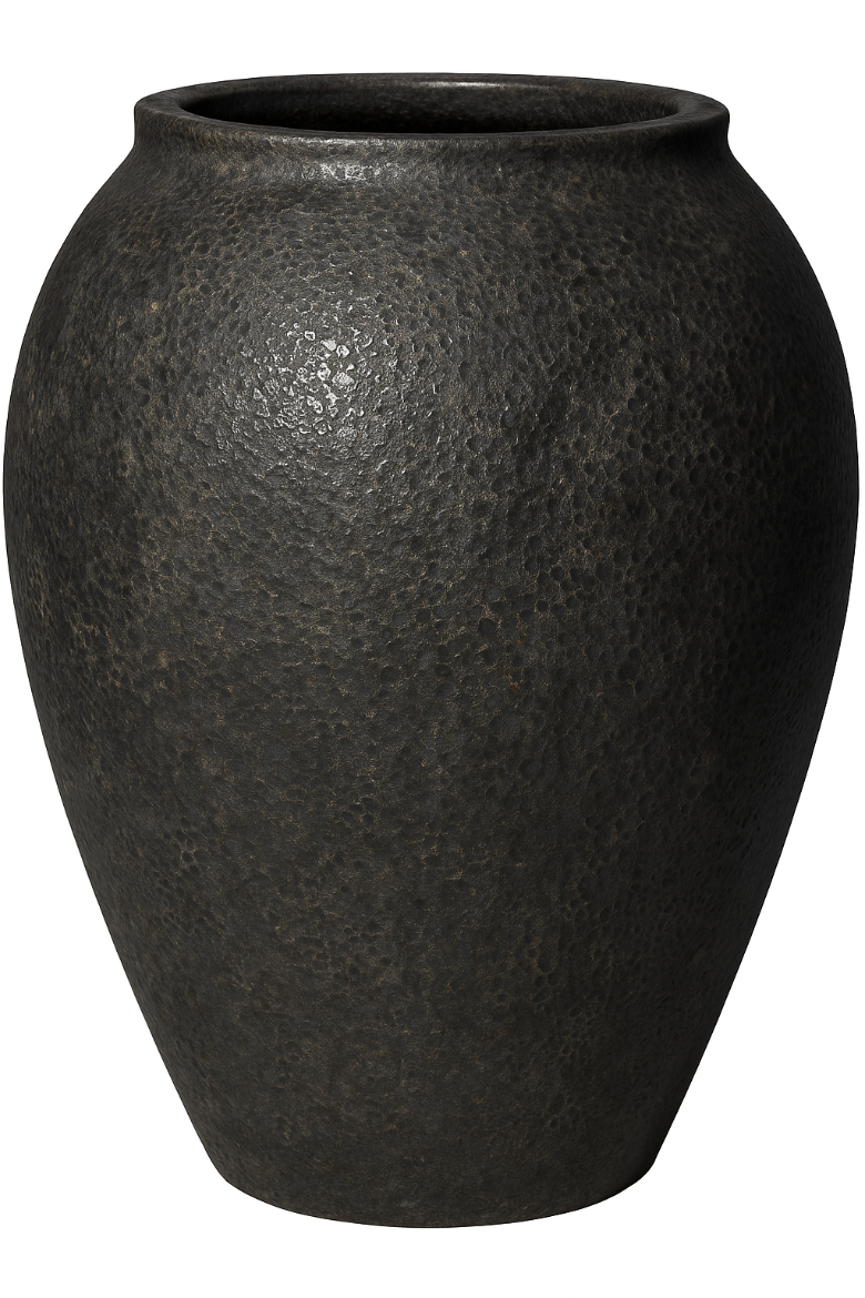 Picture of 25 in. Gold Urn - Black Lava