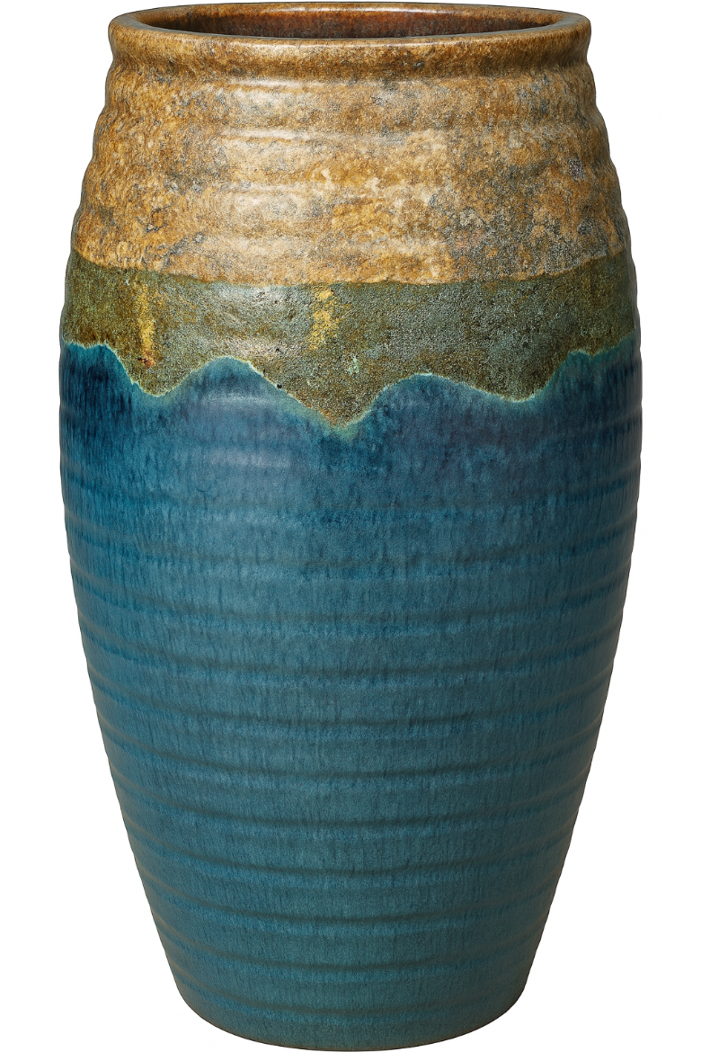 Picture of 20 in. Calle Vase - Ancient Earth over Azul
